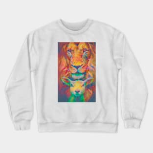 LIon and the Lamb Stained Glass Style Crewneck Sweatshirt
